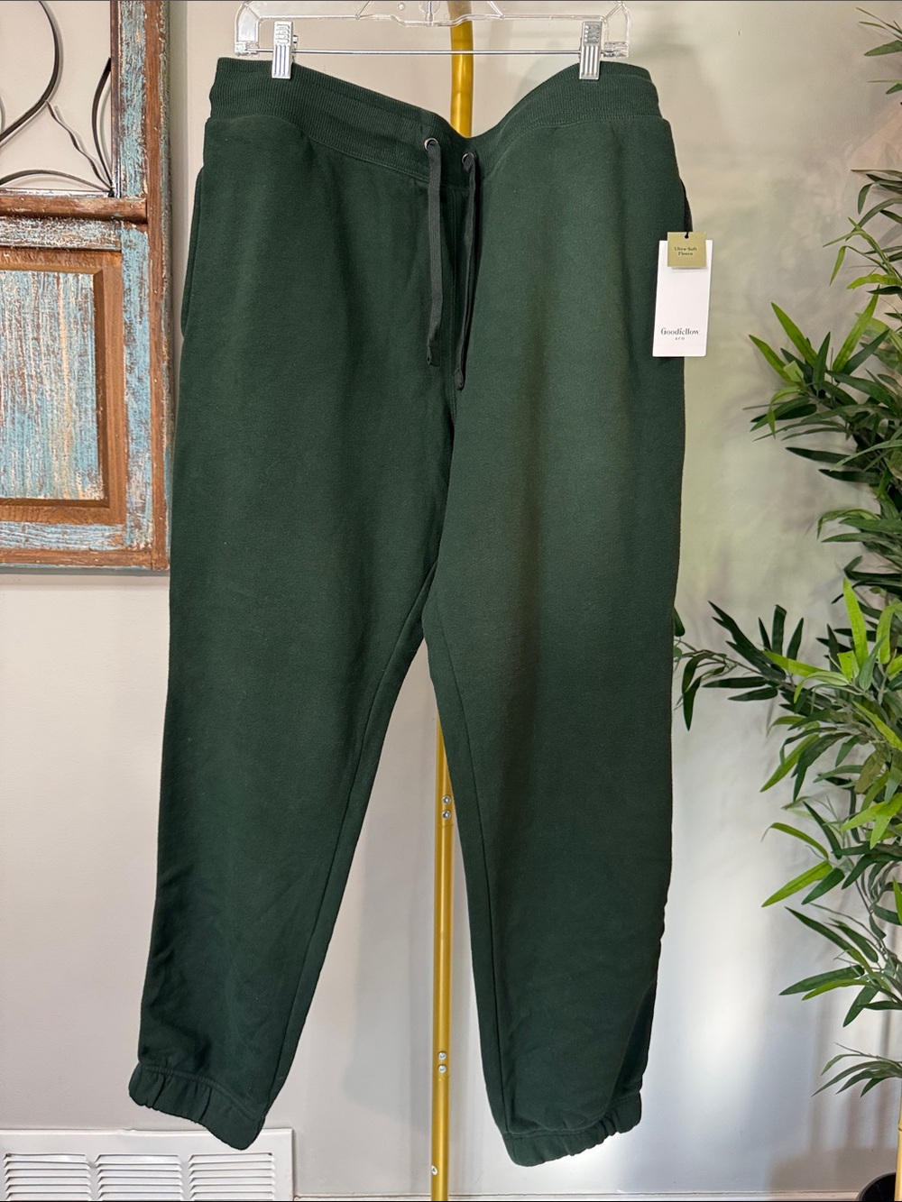 Goodfellow & Co Forest Green knit Fleece Joggers NWT L
